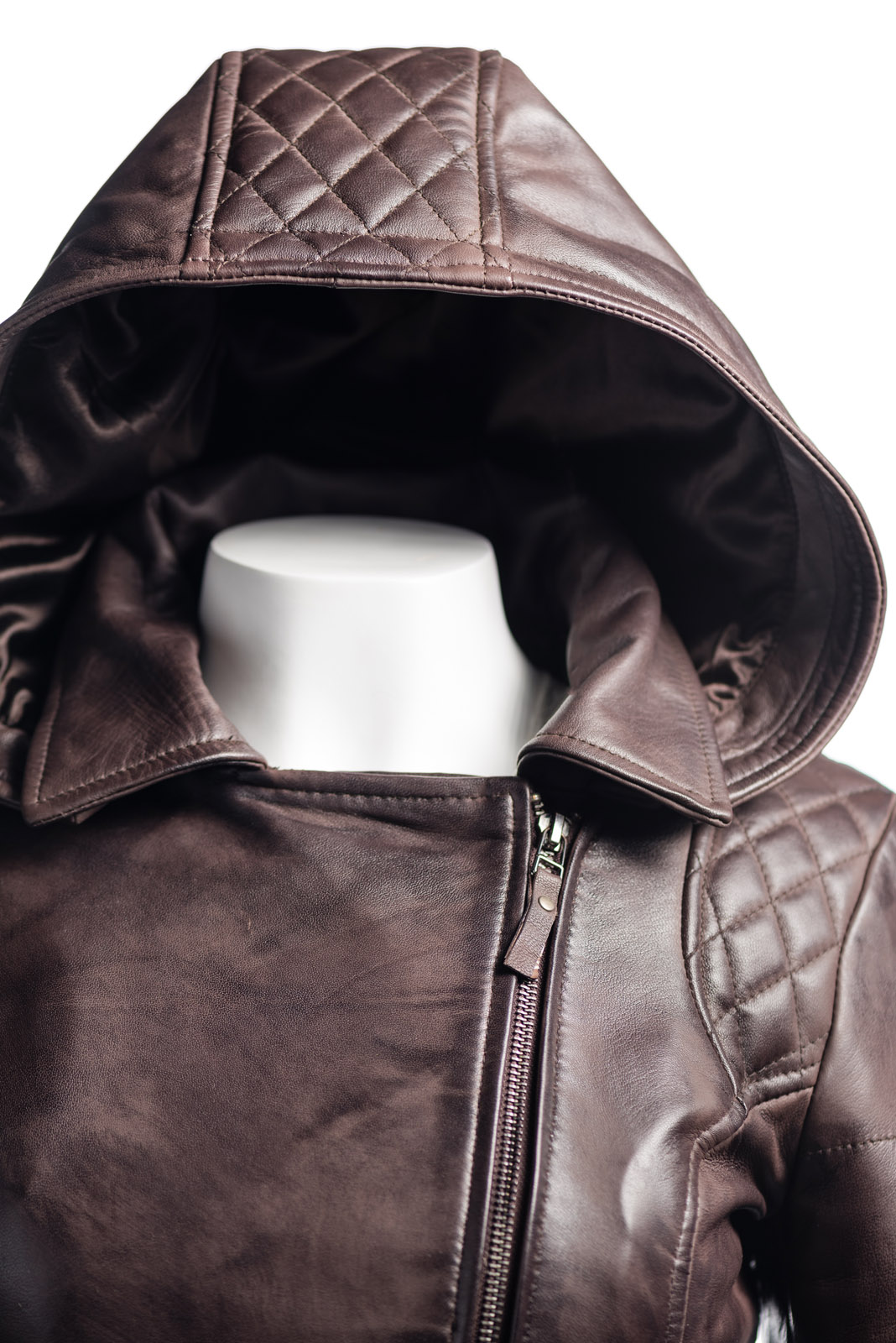 leather jacket with hood ladies