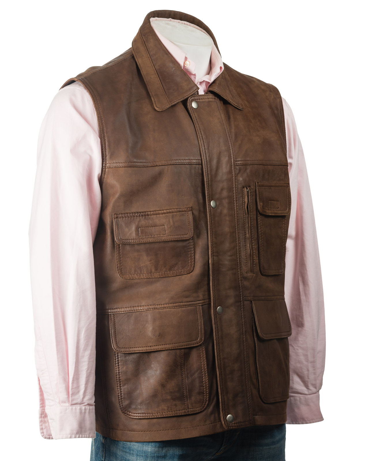 Leather shooting waistcoat clearance