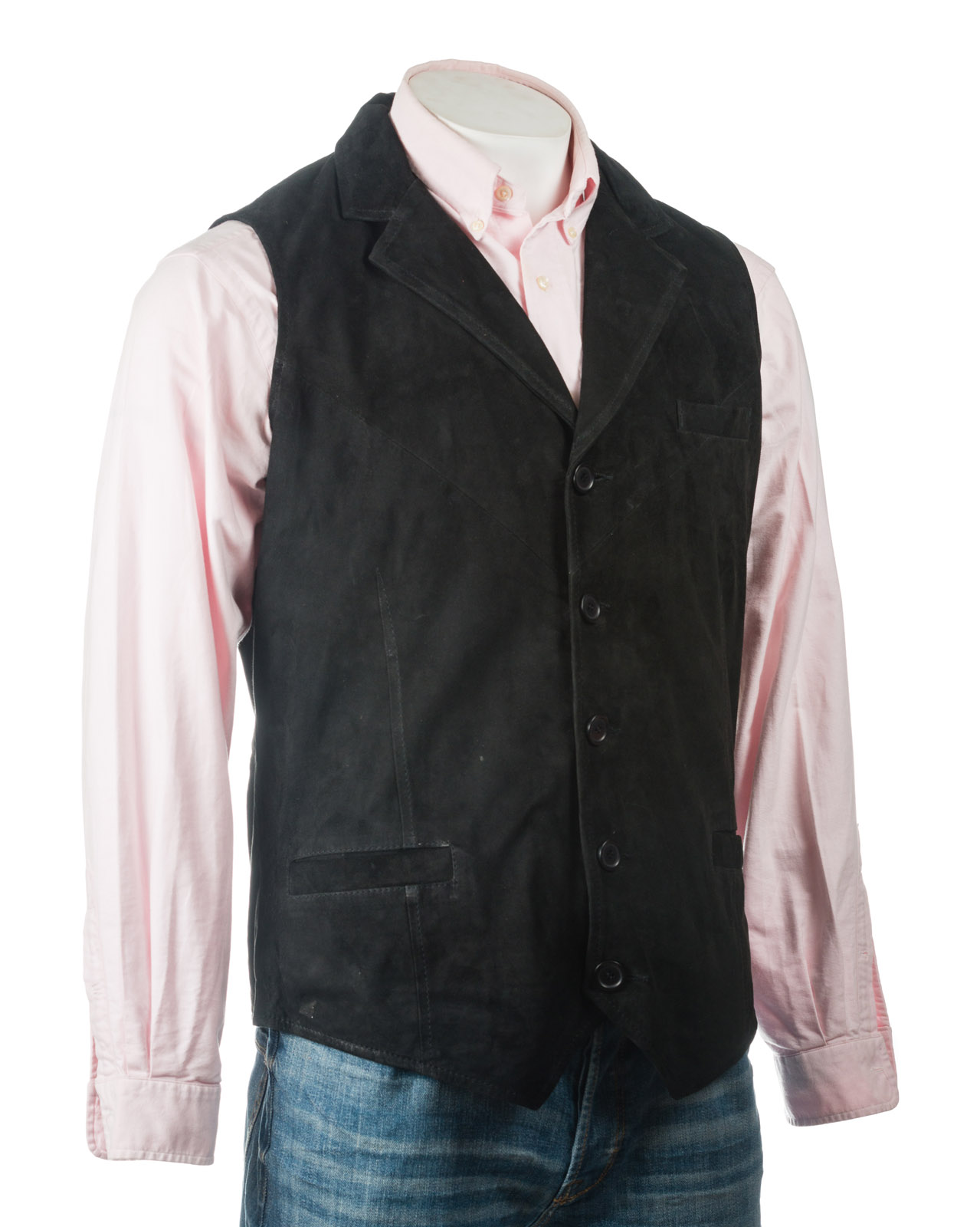 black collared waistcoat
