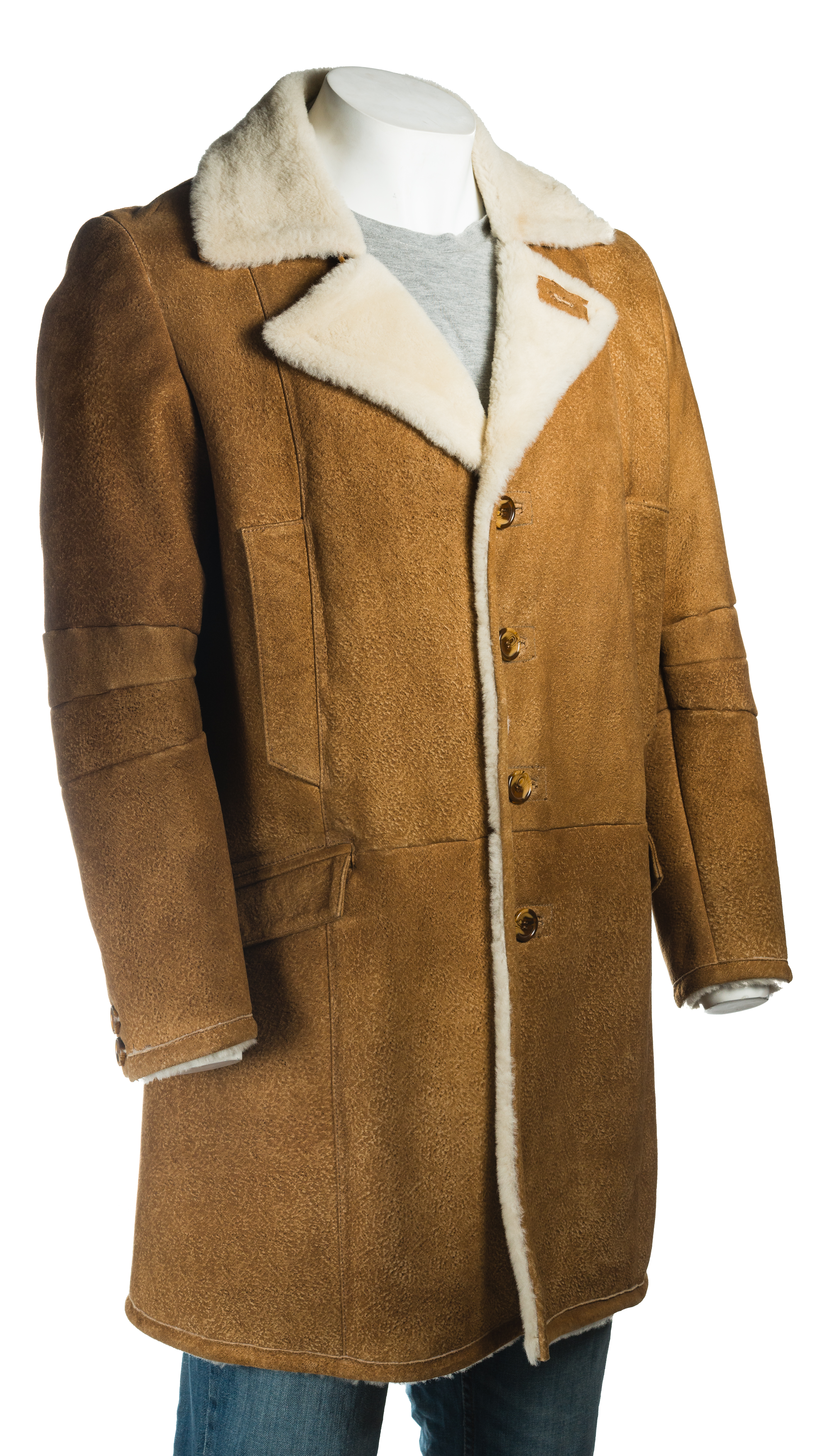 Mens Sheepskin Coat >> Men S Cognac Crombie Style 3 4 Length Weathered Shearling Sheepskin Mens Sheepskin Coat >> Men S Cognac Crombie Style 3 4 Length Weathered Shearling Sheepskin