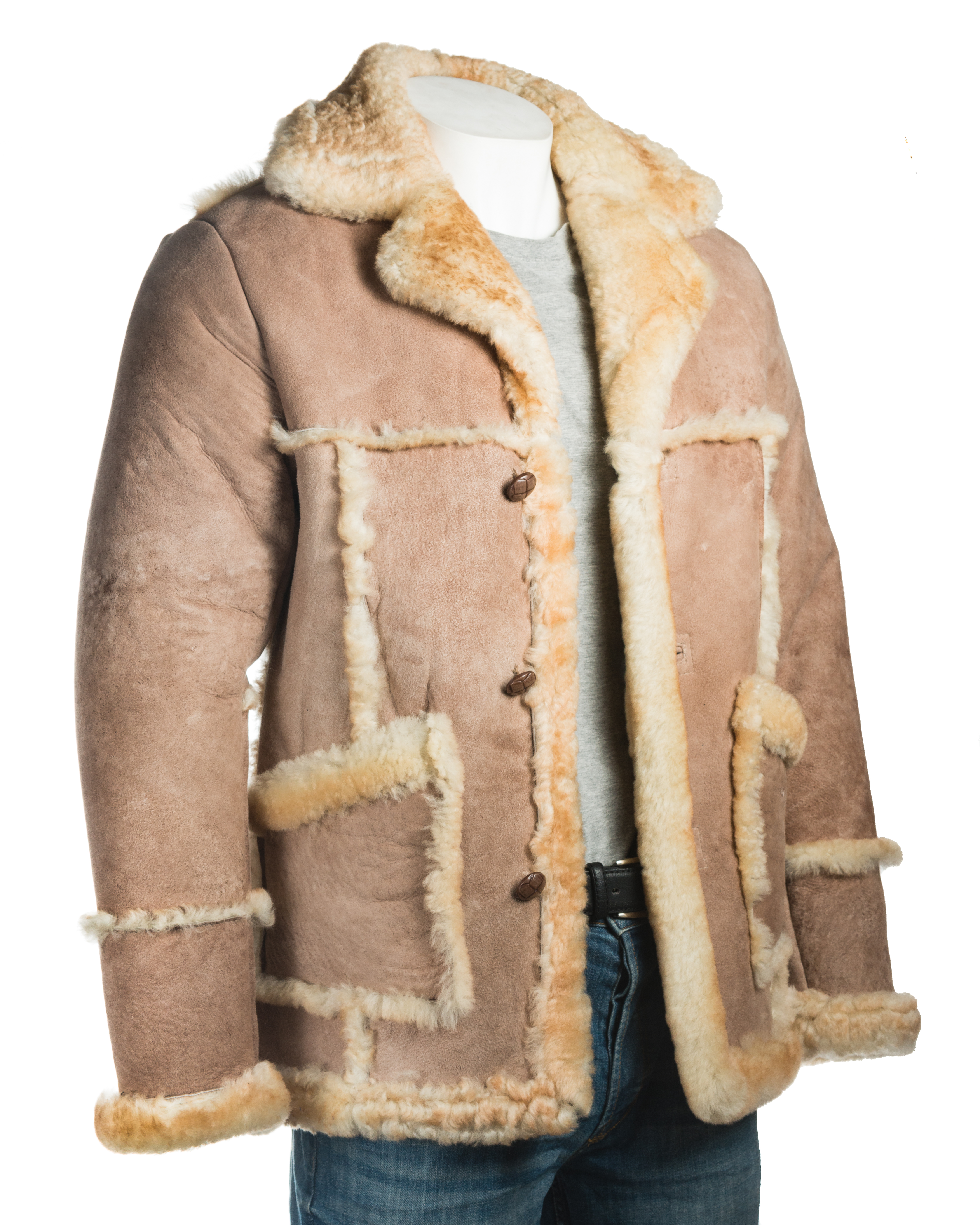 beige shearling coat