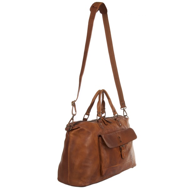 Square ashwood large leather vintage wash travel bag rust 1337 p1232 5298 image