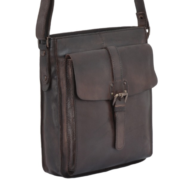 Square ashwood vintage wash leather a4 side bag brown 7994 p1342 5967 image