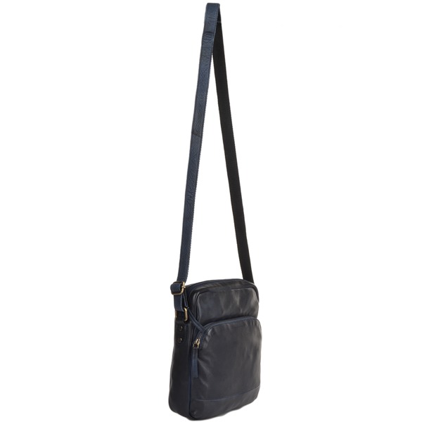 Square ashwood medium vintage leather travel bag navy 1333 p1225 5263 image