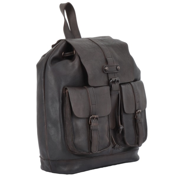 Square ashwood vintage wash leather rucksack brown 7990 p1338 5959 image