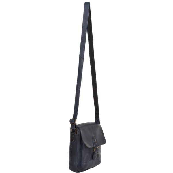 Square ashwood small vintage wash leather travel bag navy 1335 p1228 5278 image