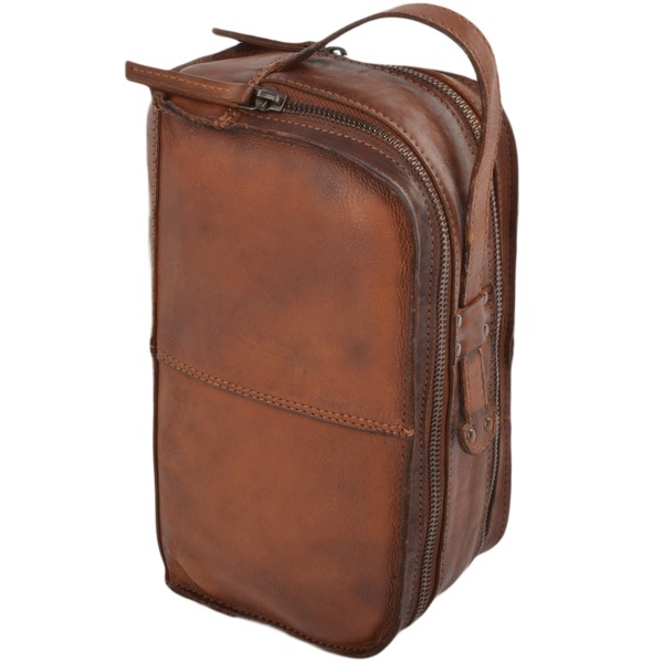 Square ashwood mens leather vintage wash bag rust 7998 p680 2787 image