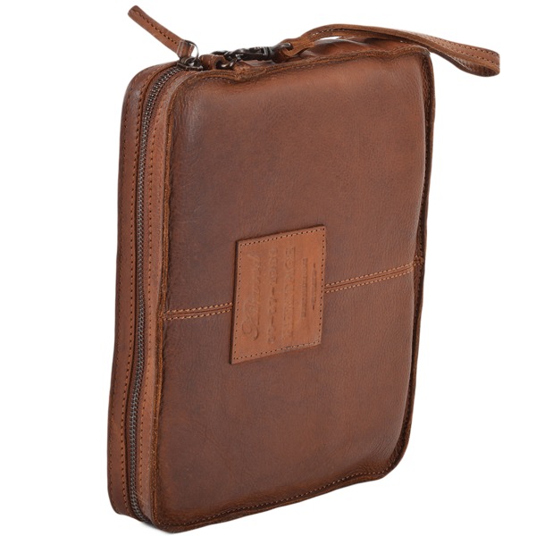 Square ashwood mens vintage leather tablet sleeve clutch bag rust 7991 p673 2757 image