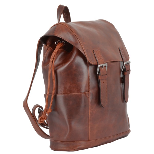 Square ashwood leather rucksack tan harvey p1349 5963 image
