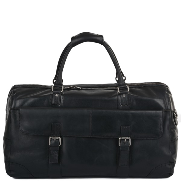 Square ashwood mens leather travel bag black francis p618 2506 image
