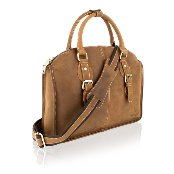 Square brown unisex tote bag genuine ladies tote bag brspm1065r1 2