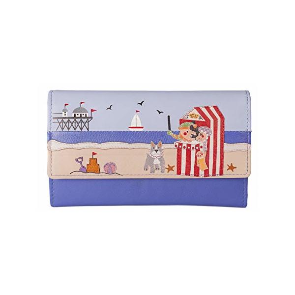 Square mala punch and judy trifold purse