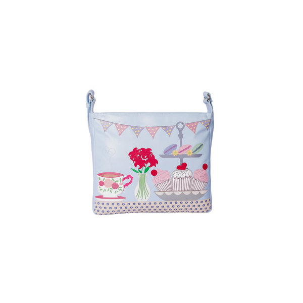 Square mala time for tea shoulder bag