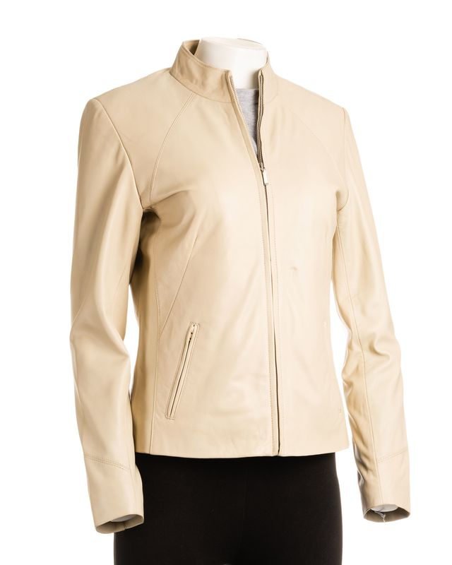 ladies short beige jacket