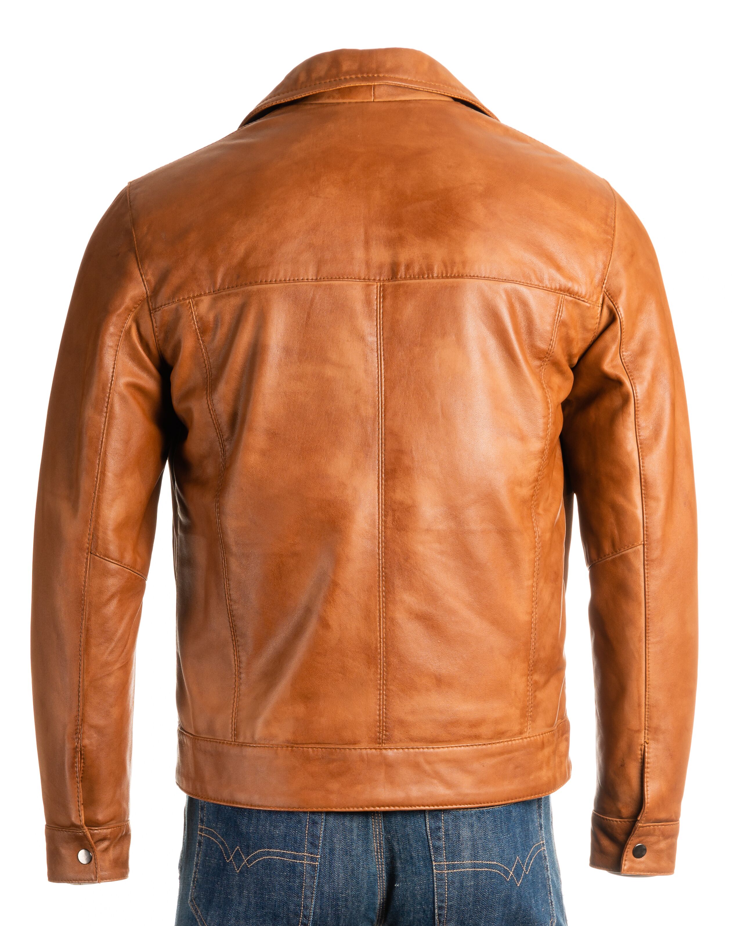 moto jacket tan