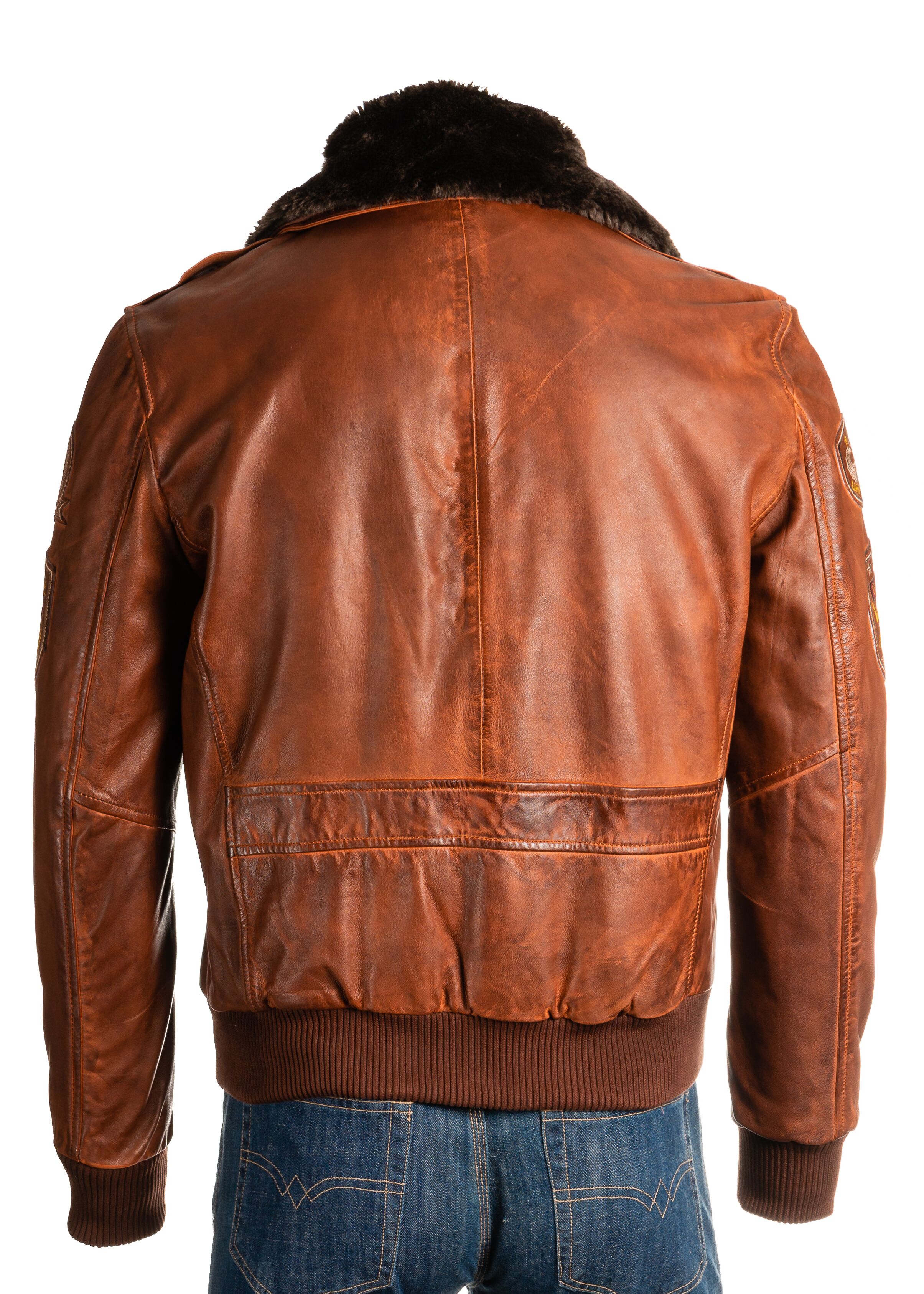 Men's Timber Aviator Pilot Flight A2 Style Leather Jacket ... (2409 x 3372 Pixel)