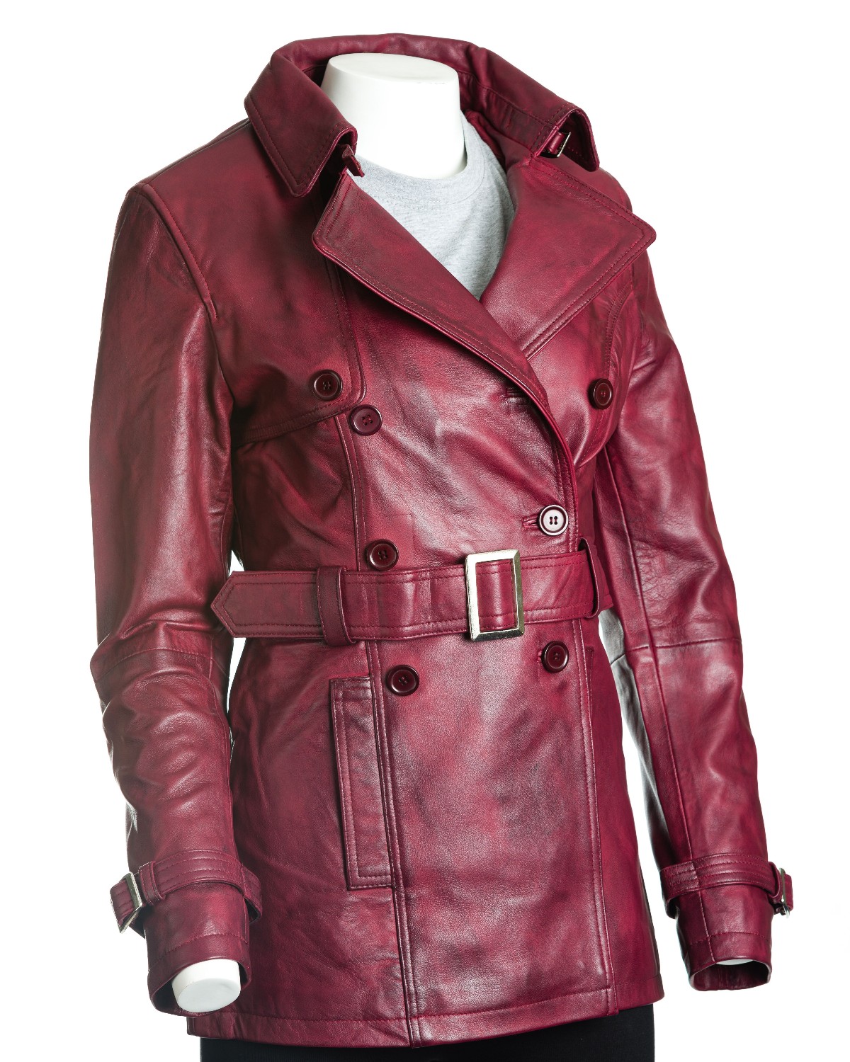 burgundy mac coat