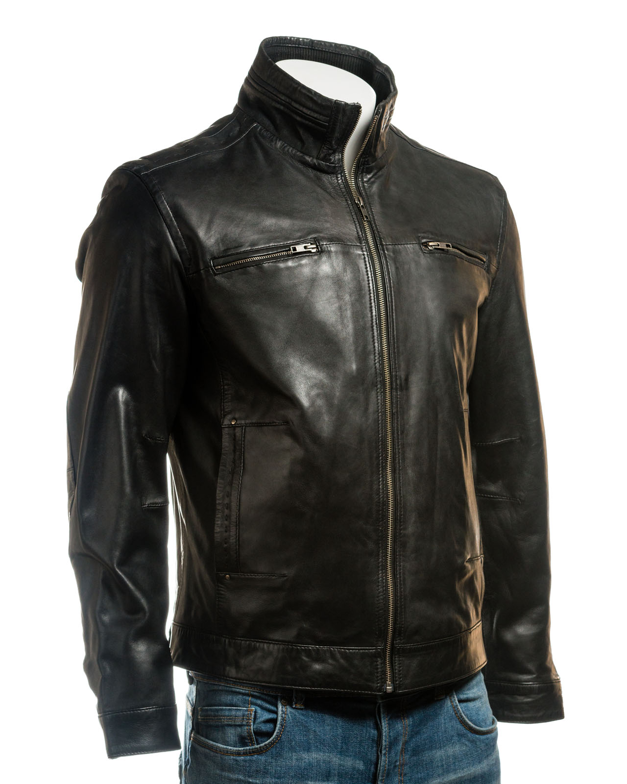mens plus size leather jacket