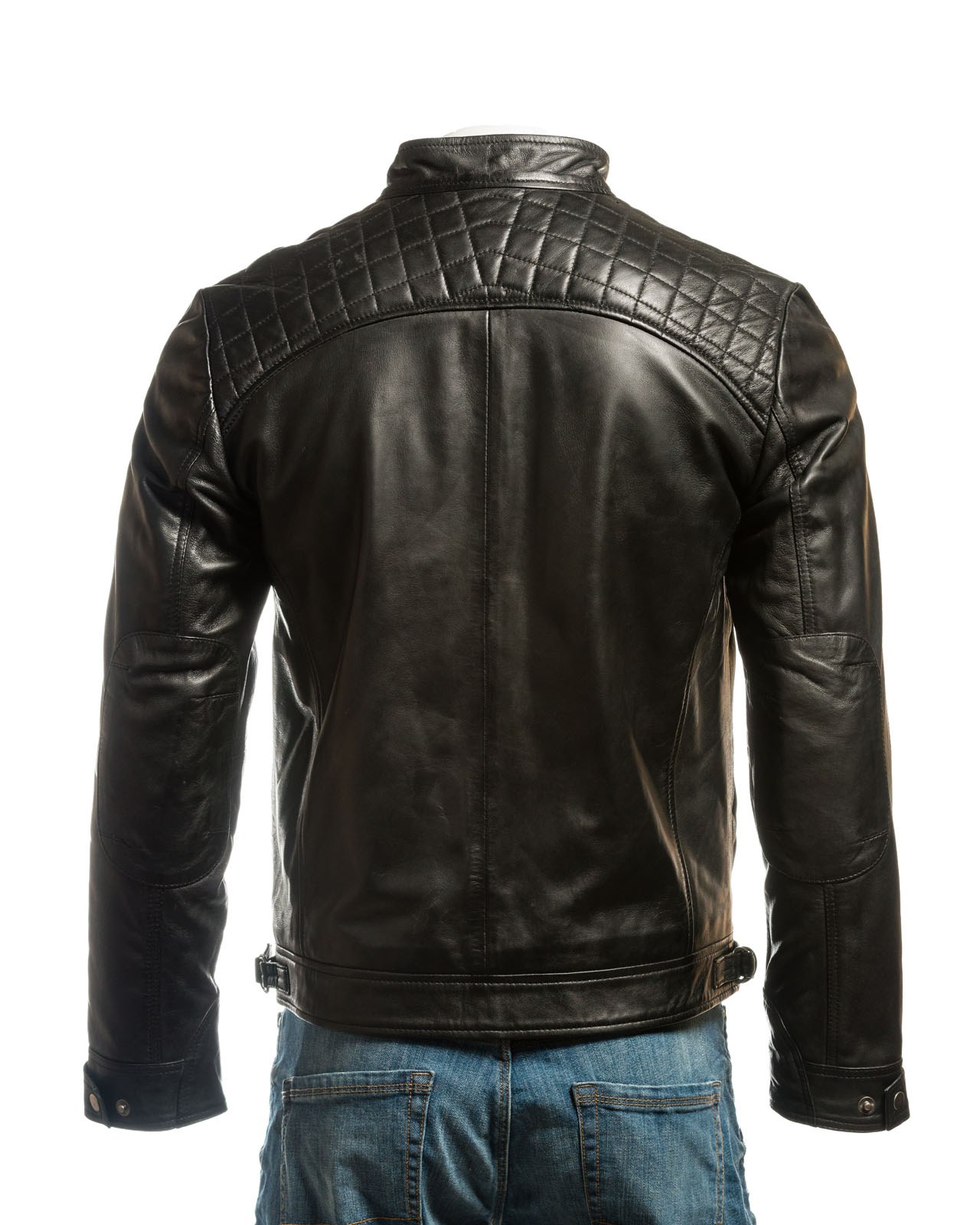 diamond leather motorcycle jacket